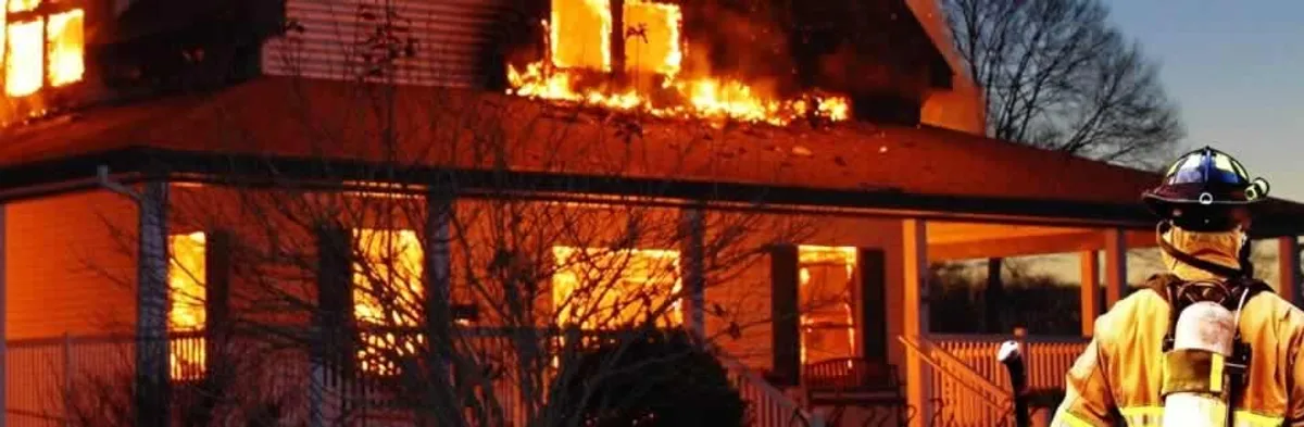 fire damage repair emergency response at a residential property affected by an active house fire in Worcester, MA